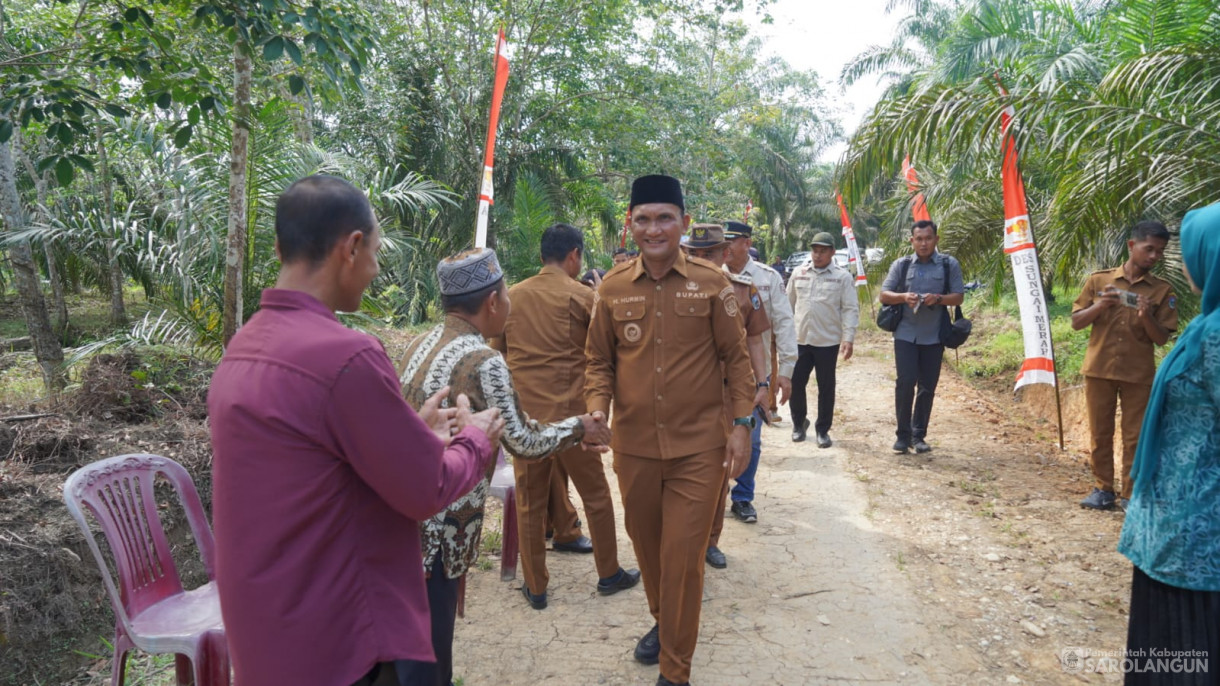 Acara Panen Raya Jagung dan Peresmian Jembatan Gantung Sepanjang 35 Meter di Desa Sungai Merah Kec. Pelawan