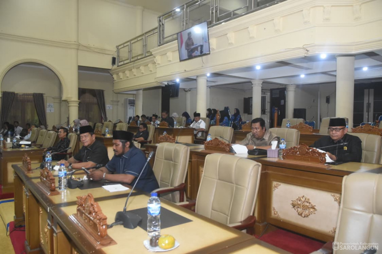 Rapat Paripurna DPRD Tingkat 1 Tahap 1 di Gedung DPRD Kabupaten Sarolangun