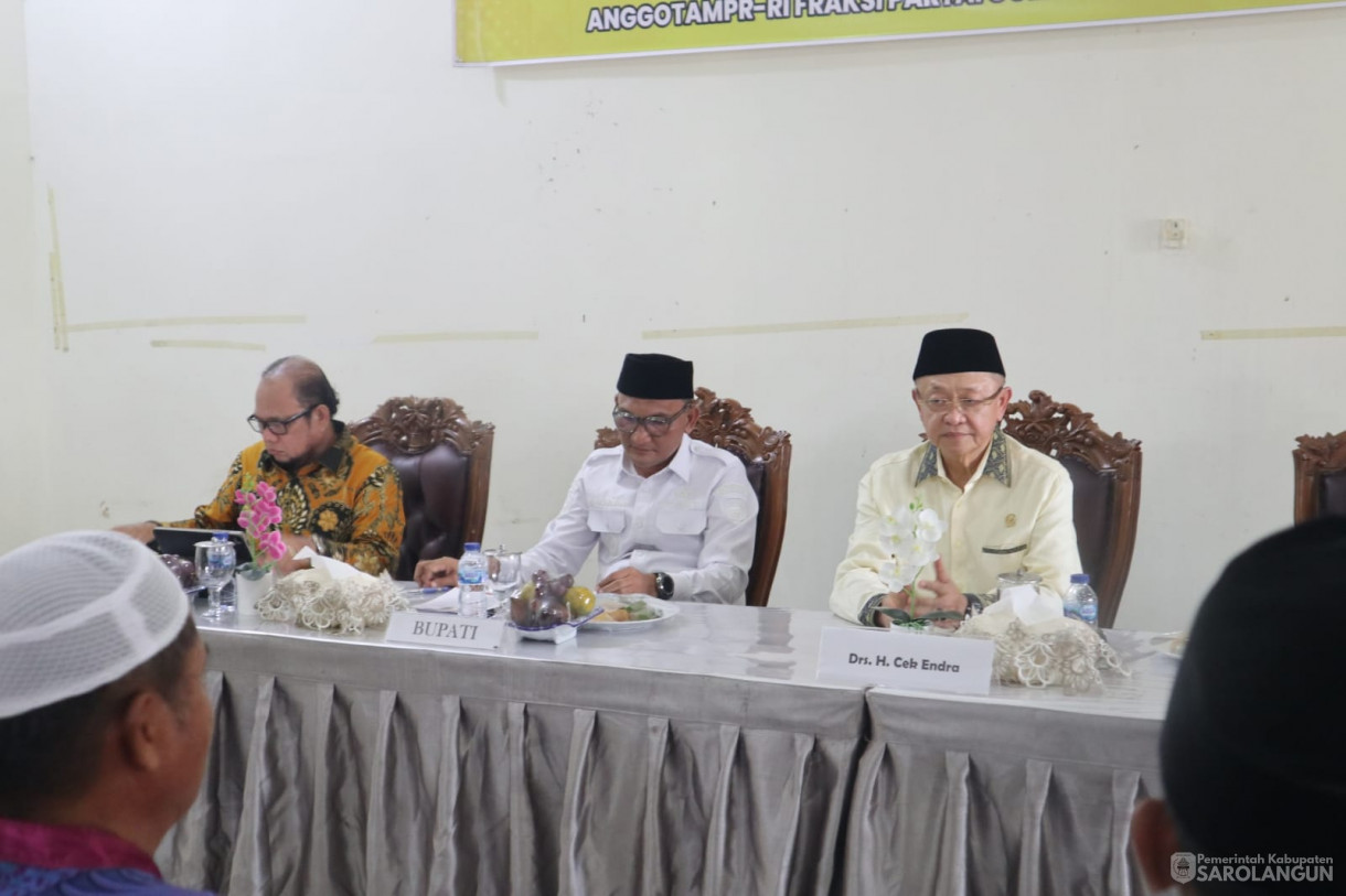 30 Juli 2025 - Acara Reses Bapak Anggota DPR RI Bapak Drs. H Cek Endra Bersama Masyarakat Bertempat di Kediaman Pribadi Bapak Cek Endra di Lapangan Sriwijaya Sarolangun