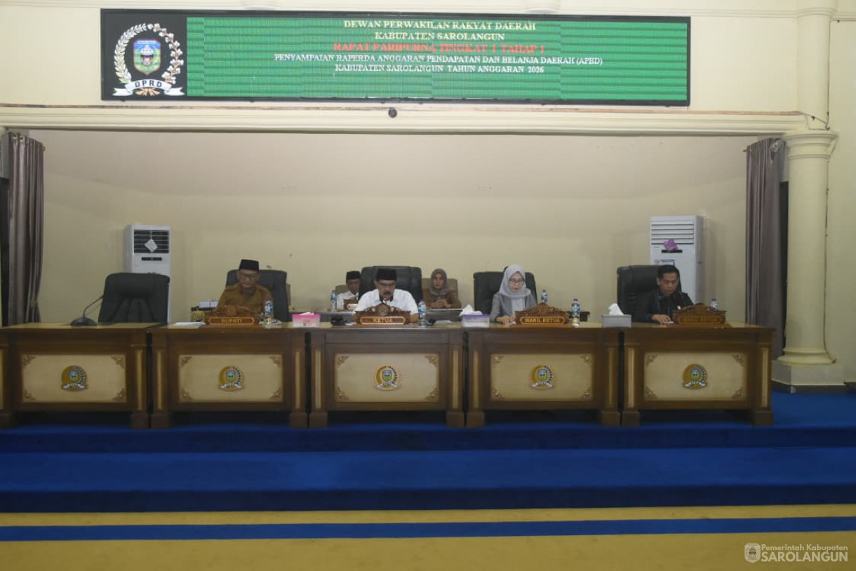 Rapat Paripurna DPRD Tingkat 1 Tahap 1 di Gedung DPRD Kabupaten Sarolangun