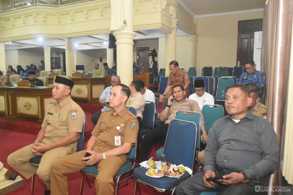 Rapat Paripurna DPRD Tingkat 1 Tahap 1 di Gedung DPRD Kabupaten Sarolangun
