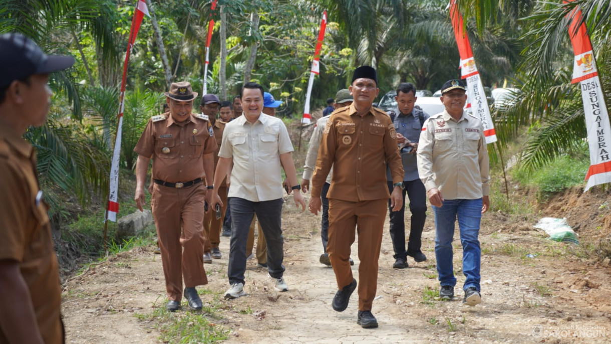 Acara Panen Raya Jagung dan Peresmian Jembatan Gantung Sepanjang 35 Meter di Desa Sungai Merah Kec. Pelawan