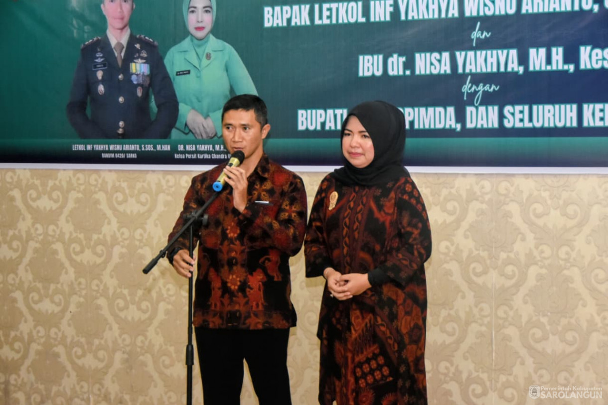 16 September 2025 Penyambutan Dandim 0420 Sarko Bapak Letkol Inf Yakhya Wisnu Arianto, S.Sos. M.Han di Rumah Dinas Bupati Sarolangun