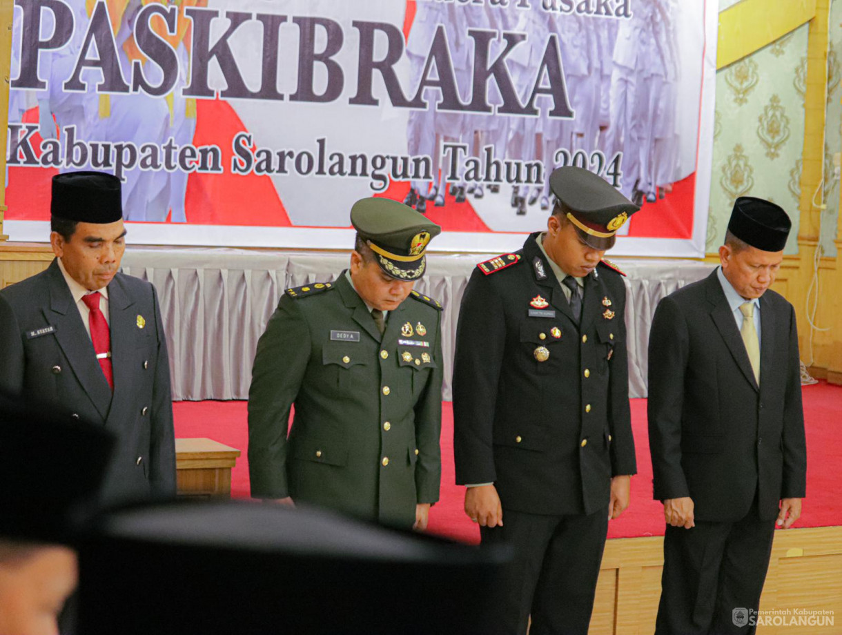 15 Agustus 2024 -&nbsp;Pengukuhan Pasukan Pengibar Bendera Pusaka, Bertempat di Aula Utama Kantor Bupati Sarolangun