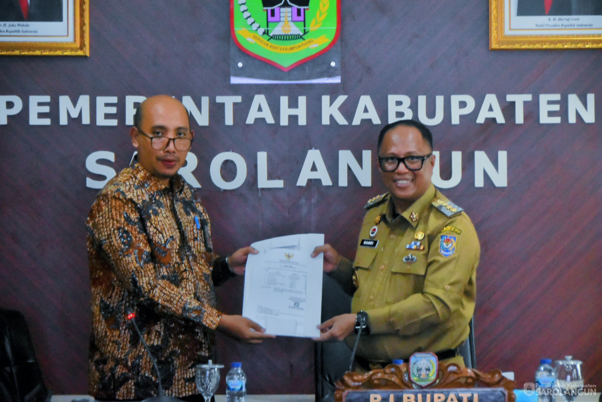 23 Septmber 2024 -&nbsp;Entry Meeting Badan Pemeriksa Keuangan RI Perwakilan Jambi Bertempat di Ruang Pola Utama Kantor Bupati