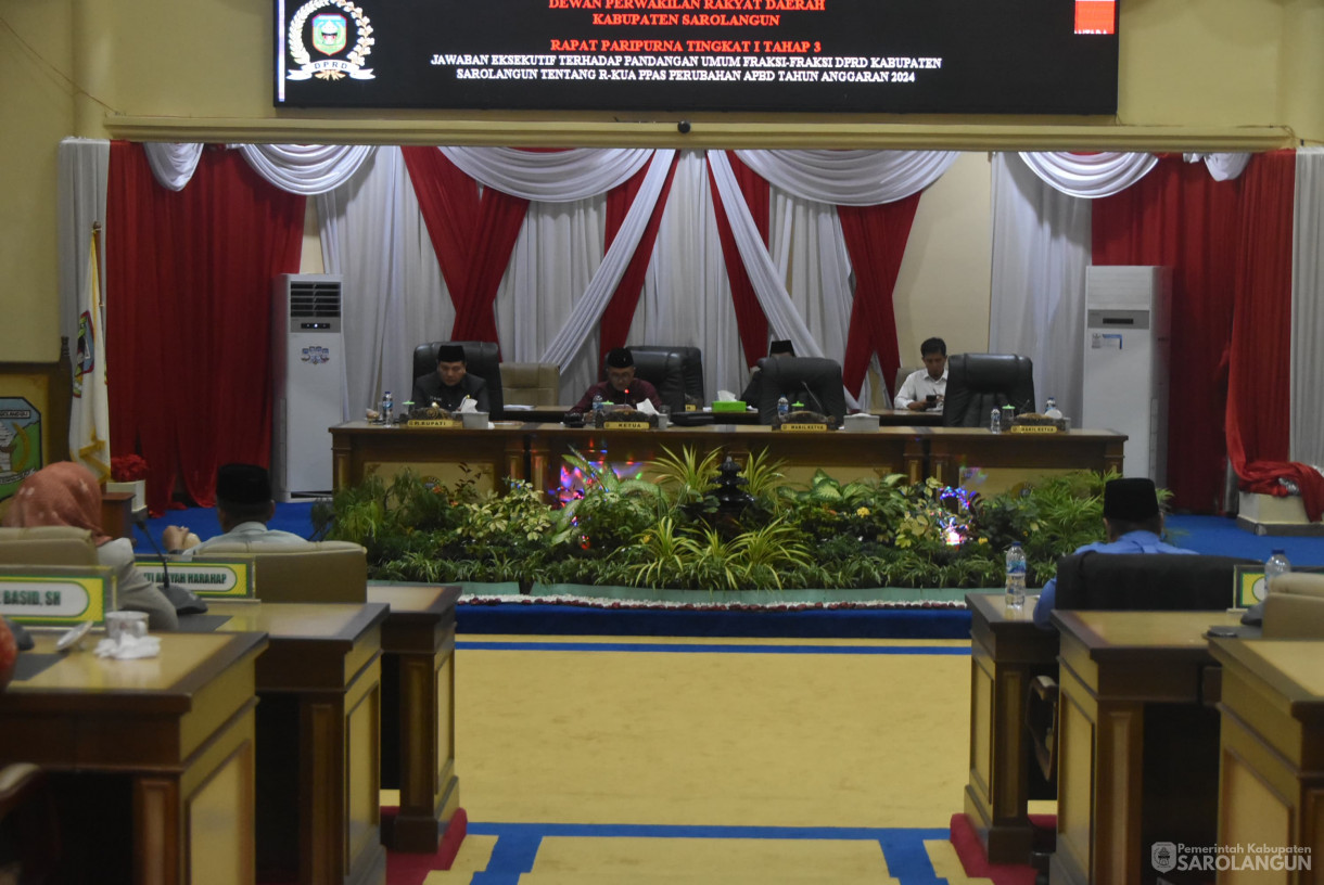 16 Agustus 2024 -&nbsp;Rapat Paripurna Tingkat I Tahap 3, Bertempat di Gedung DPRD Kabupaten Sarolangun