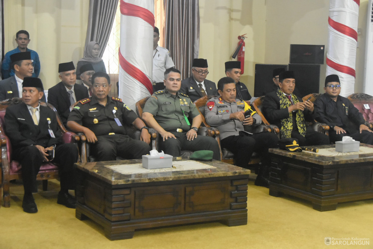 4 Maret 2025 -&nbsp;Rapat Paripurna Penyampaian Sambutan Bupati Sarolangun Periode 2025 sd 2030, Bertempat di Gedung DPRD Sarolangun