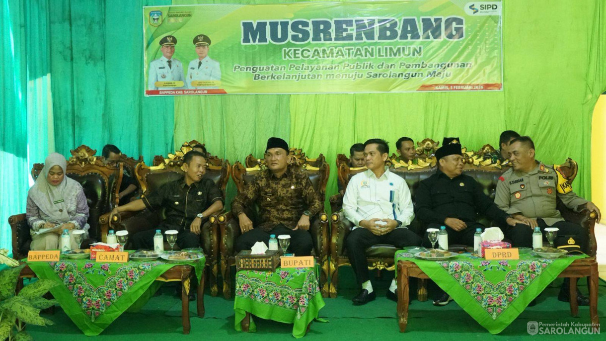 5 Januari 2026 Musrenbang Kecamatan Limun Sekaligus Penyerahan 7 unit Mobil Dokter Maju untuk 7 Kecamatan dalam Kabupaten Sarolangun