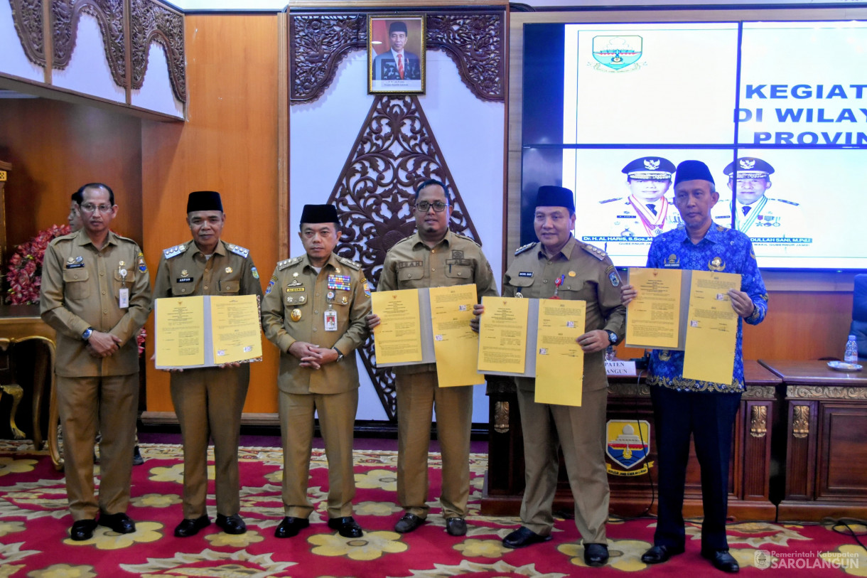 18 Desember 2023 - Kesepakatan Bersama Antara Pemerintah Provinsi Jambi Dengan Pemerintah Kabupaten Sarolangun, Tebo, Tanjung Jabung Barat, Batanghari Tentang Pengelolaan Participating Interest 10% Di Wilayah