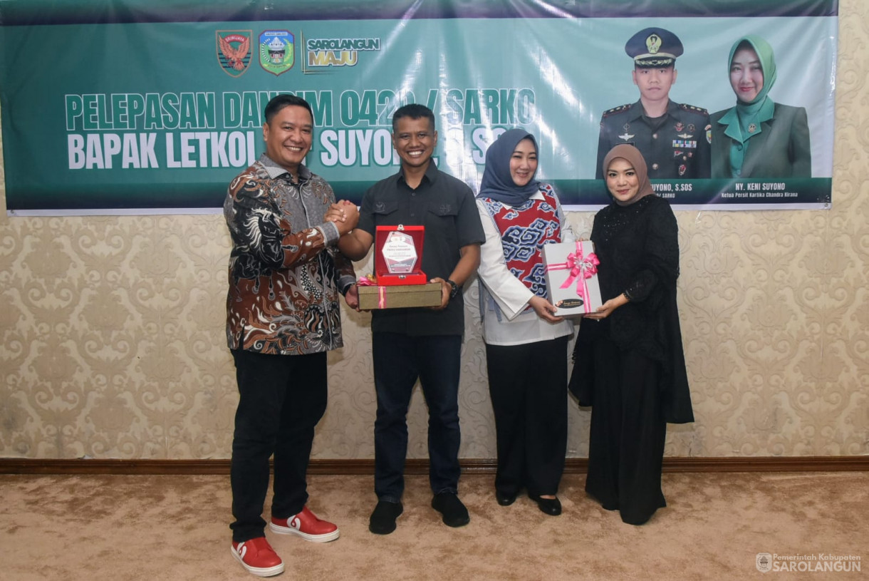 28 Agustus 2025 pelepasan Dandim 0420 Sarko Letkol Inf Suyono S.Sos di Rumah Dinas Bupati Sarolangun