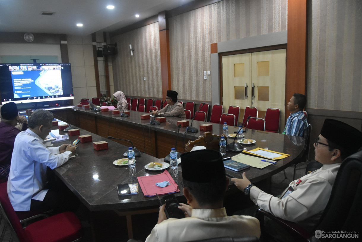 02 Juli 2024 - Rapat TPID Via Zoom Meeting, Bertempat di Ruang Pola Utama Kantor Bupati Sarolangun