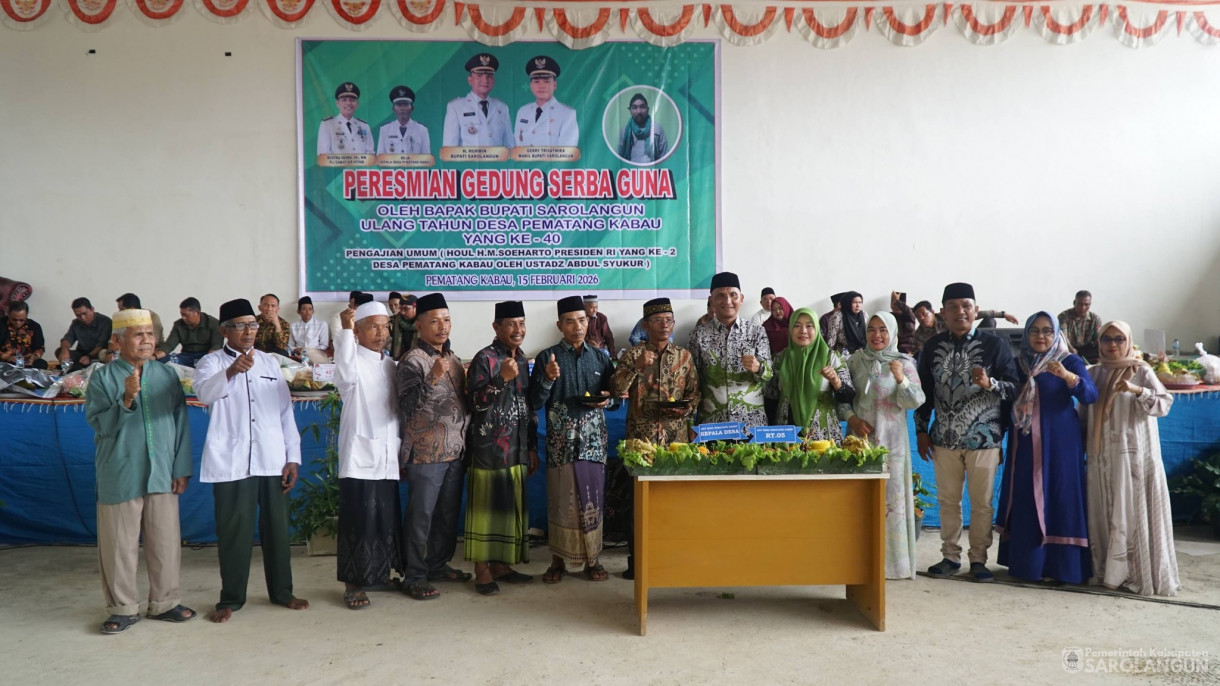 15 Februari 2026&nbsp;Peringatan Ulang Tahun Desa Pematang Kabau yg ke 40, sekaligus Peresmian Gedung Serba Guna Desa Pematang Kabau