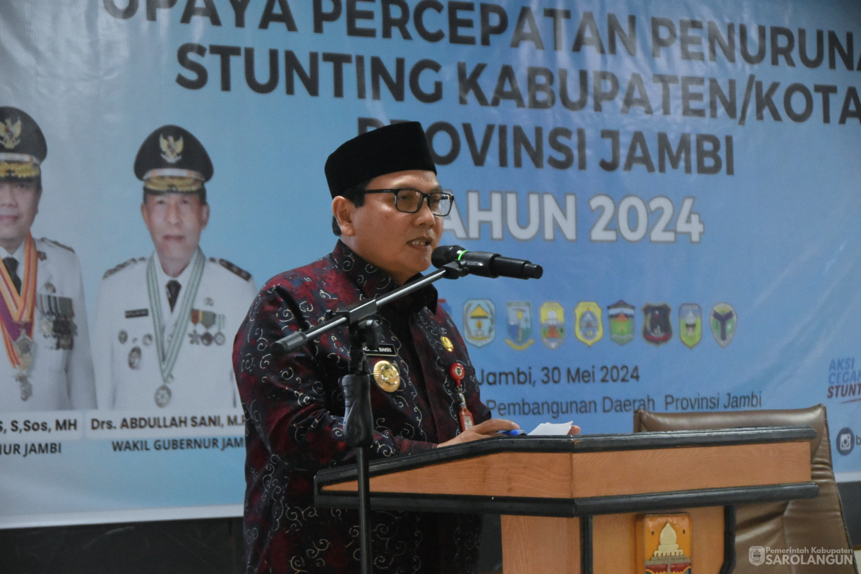 30 Mei 2024 - Penilaian Kinerja Upaya Percepatan Penurunan Stunting Kabupaten Kota Provinsi Jambi Tahun 2024 Di Ruang Sepucuk Jambi Sembilan Lurah Kantor Bappeda Provin