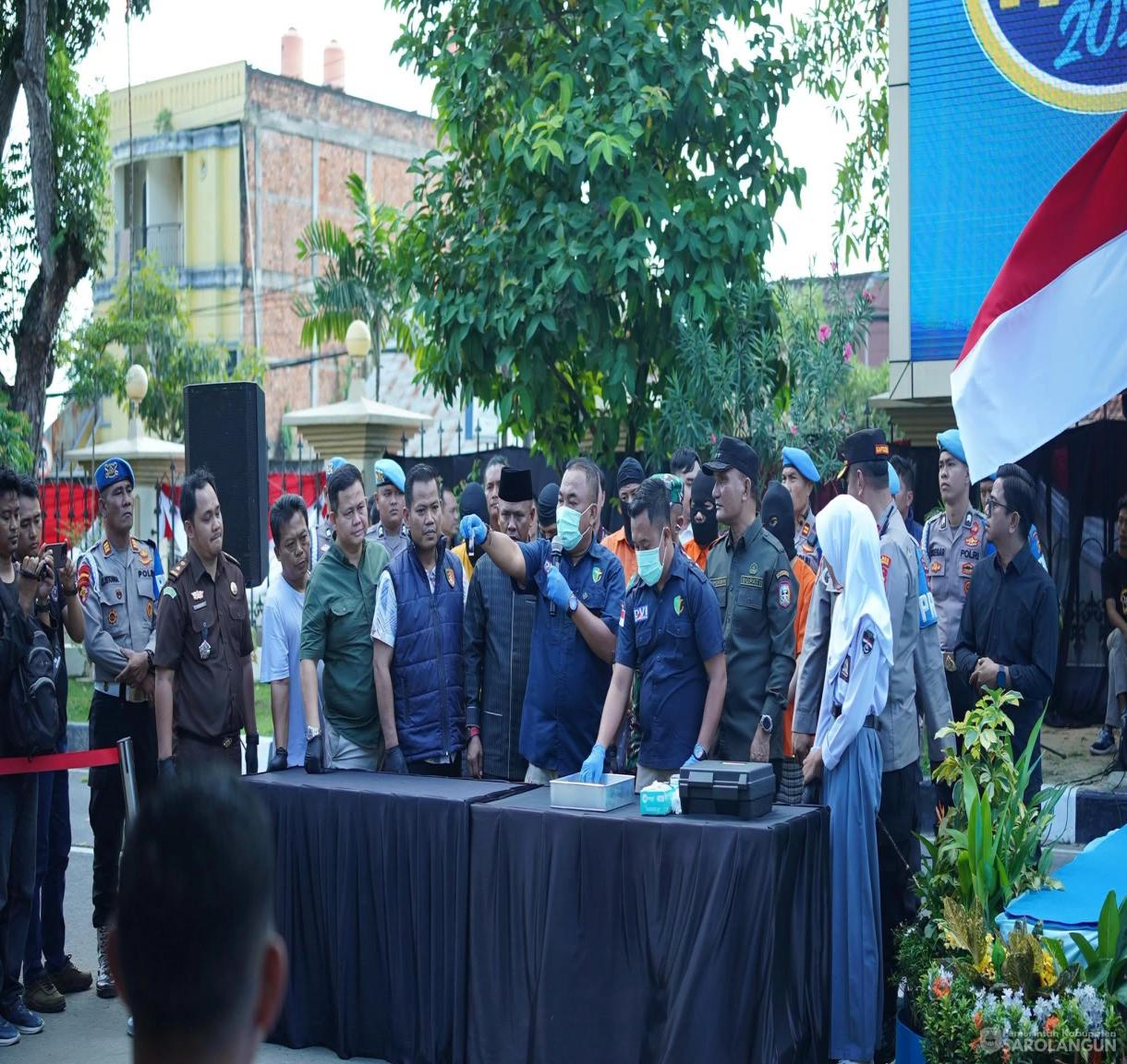 27 Juni 2026 Pemusnahan Barang Bukti Narkotika dalam Rangka Hari Anti Narkotika Nasional Tahun 2026 di Polda Jambi