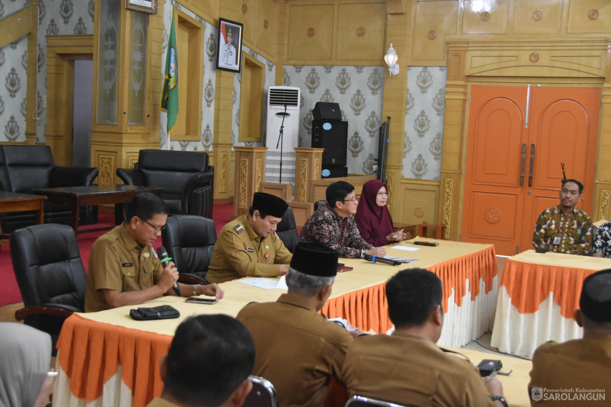 01 April 2024 - Briefing atau Pertemuan Awal Pemeriksaan Terinci Atas LKPD Kabupaten Sarolangun TA 2023 Di Ruang Aula Utama Kantor Bupati Sarolangun