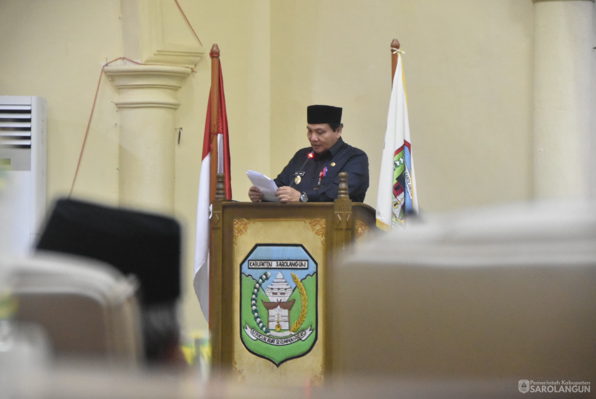 30 Juli 2024 -&nbsp;Rapat Paripurna Tingkat 2 Laporan Banggar Dan Penandatanganan Persetujuan Bersama Terhadap RKUA Dan PPAS APBD Kabupaten Sarolangun, Bertempat di Gedung DPRD Sarolangun