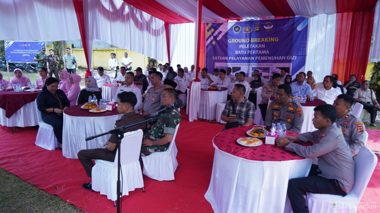 6 Agustus 2025 - Kegiatan Ground Breaking dan Launching Satuan Pelayanan Pemenuhan Gizi Polres Sarolangun SPPG Polres Sarolangun di Bertempat Kantor Camat Singkut