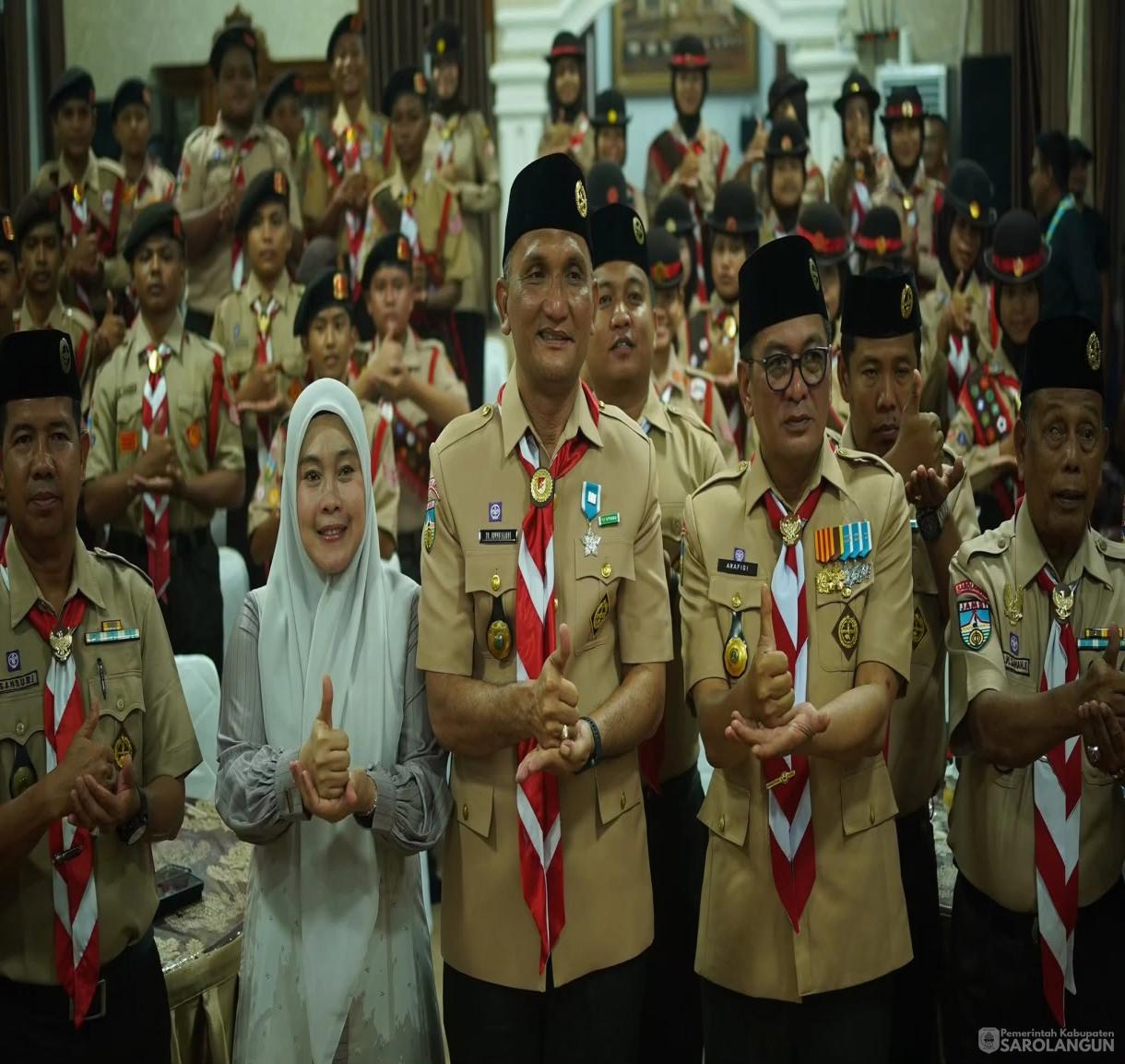 16 Juni 2026 Pelepasan Peserta Jambore Daerah Jambi Kontingen Cabang Sarolangun di Rumah Dinas Bupati Sarolangun