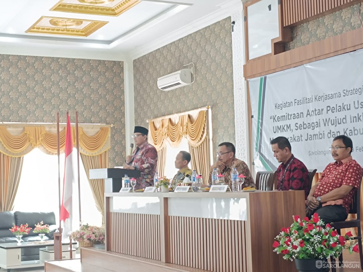 29 Februari 2024 - Kegiatan Fasilitasi Kerjasama Strategis Kemitraan TA 2024 Kemitraan Antara Pelaku Usaha Besar Dengan Umkm, Sebagai Wujud Inklusivitas Ekonomi Masyarakat Jambi Dan Kabupaten Sarolangun