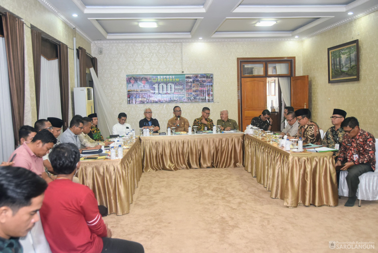 13 Juni 2025 -&nbsp;Ekspose Program 100 Hari Kerja Bupati dan Wakil Bupati Sarolangun Periode 2025 sd2030