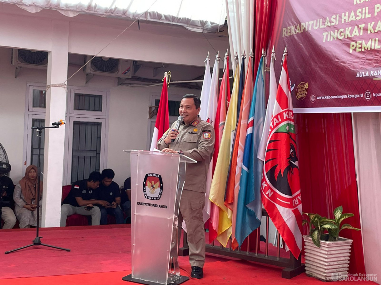 2 Maret 2024 - Menghadiri Pembukaan  Rapat Pleno Terbuka Rekapitulasi Hasil Penghitungan Perolehan Suara Tingkat Kab. Sarolangun Pemilihan Umum Tahun 2024 Di Kantor KPU Kab. Sarolangun