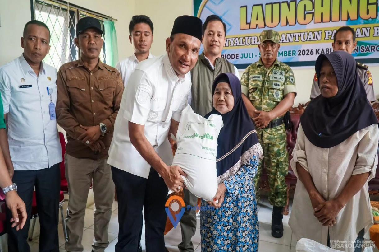19 Agustus 2026 Launching Penyaluran Bantuan Pangan Beras Kabupaten Sarolangun Periode Juli sd September Tahun 2026 dan Penyerahan Secara Simbolis pada Penerima Bantuan Pangan di Aula Kantor Lurah Sukasari