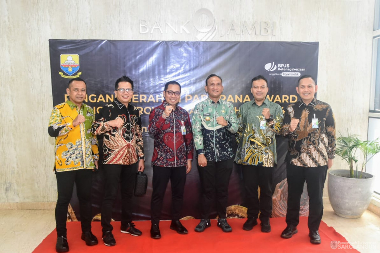 6 Agustus 2025 - Penganugerahan Paritrana Award Tingkat Provinsi Jambi Tahun 2024&nbsp; di Ballroom Mahligai Bank 9 Jambi