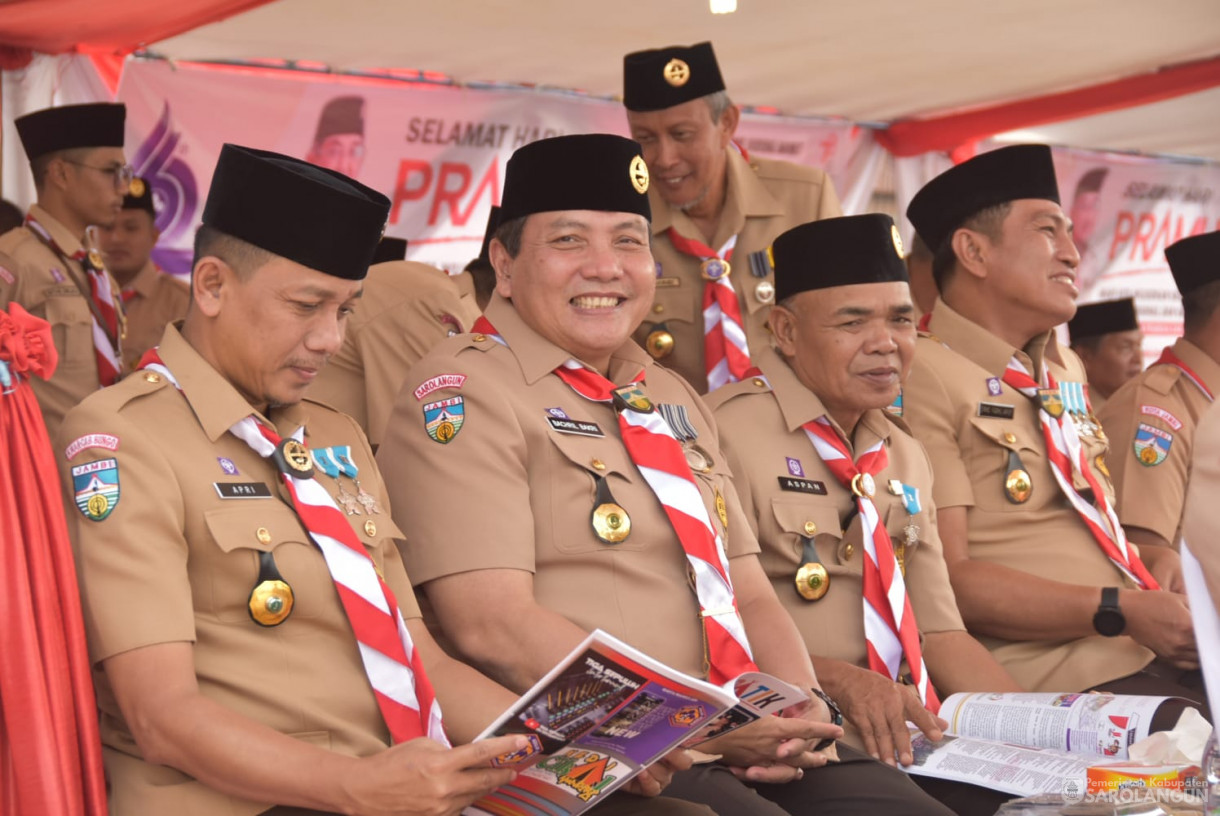 6 September 2023 - Penjabat Bupati Sarolangun Dr. Ir. Bachril Bakri, M.App.Sc Menghadiri Apel Puncak Peringatan Hari Pramuka Ke 62 di Lapangan Alun Alun Kuala Tungkal Kabupaten Tanjung Jabung Barat