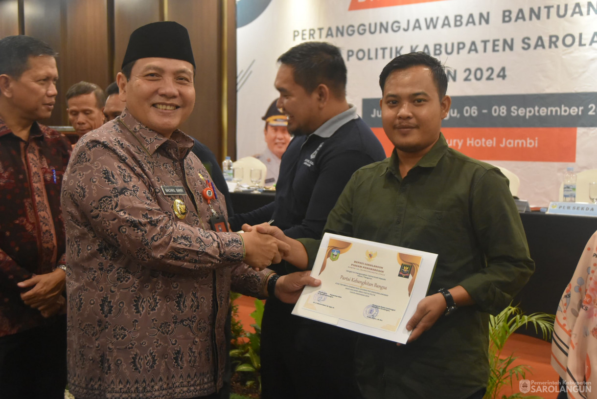 6 September 2024 - Bimbingan Teknis Tentang Pelaporan Dan 
Pertanggungjawaban Dana Hibah Partai Politik Tahun 2024, Bertempat di 
Ballroom BW Luxury Jambi