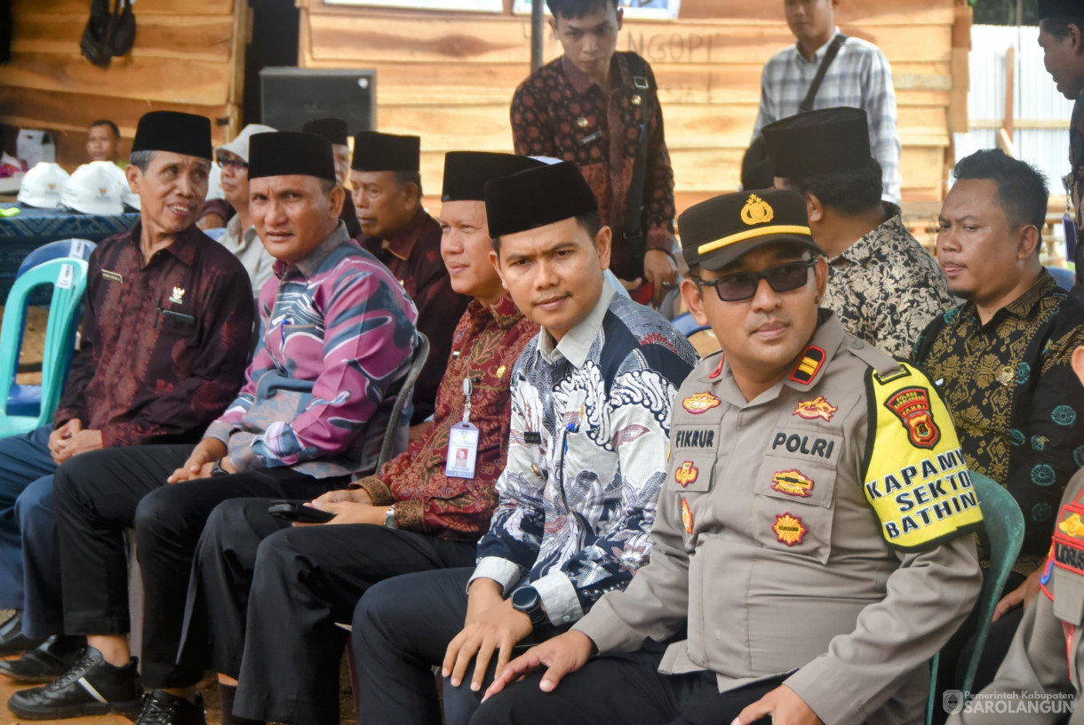 6 Maret 2025 -&nbsp;Peletakan Batu Pertama Pembangunan Rumah Sehat Baznas di Desa Tanjung Kecamatan Bathin VIII