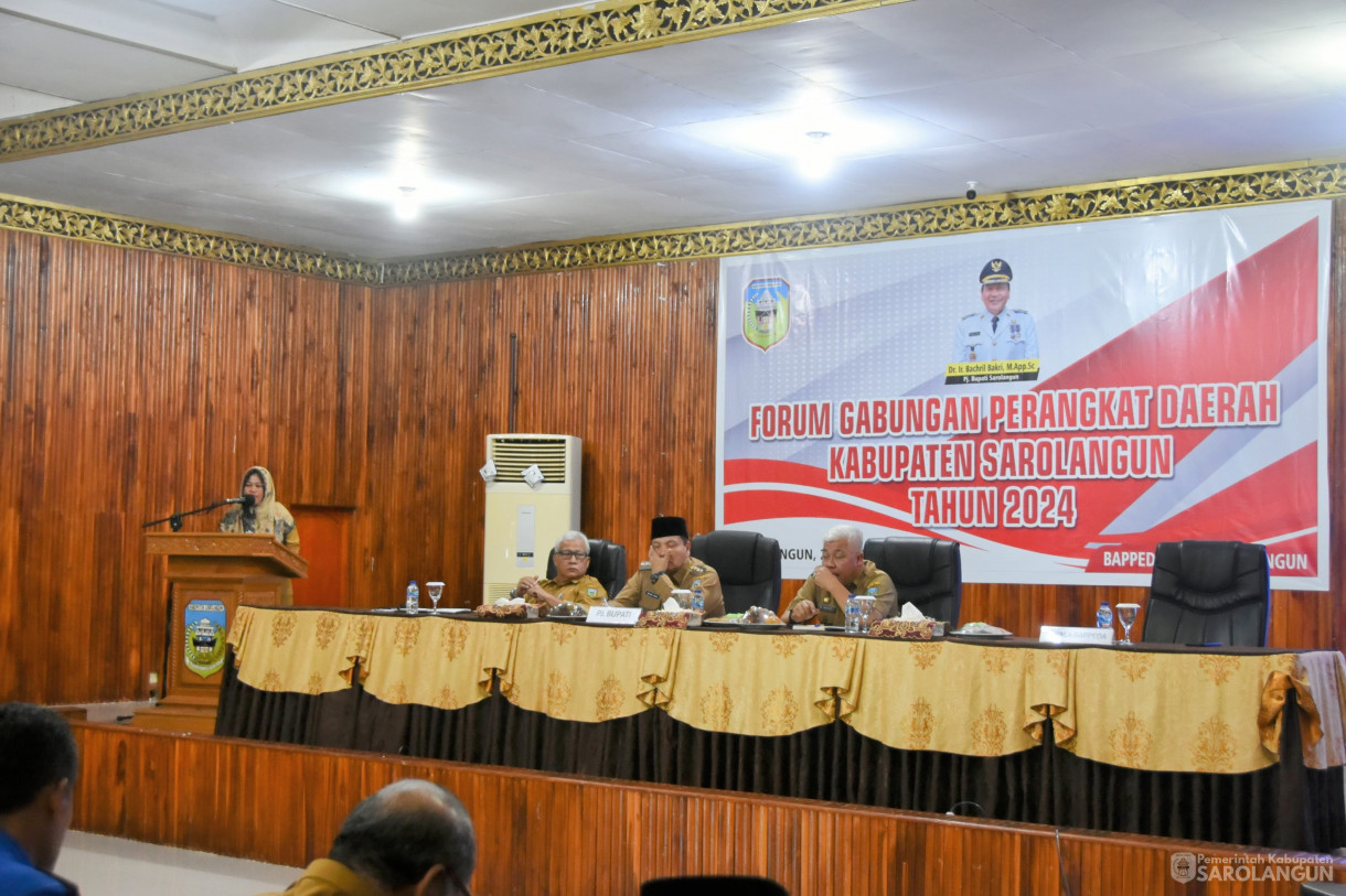 20  Februari 2024 - Forum Gabungan Perangkat Daerah Kabupaten Sarolangun Tahun 2024 Di Aula Bappeda Sarolangun
