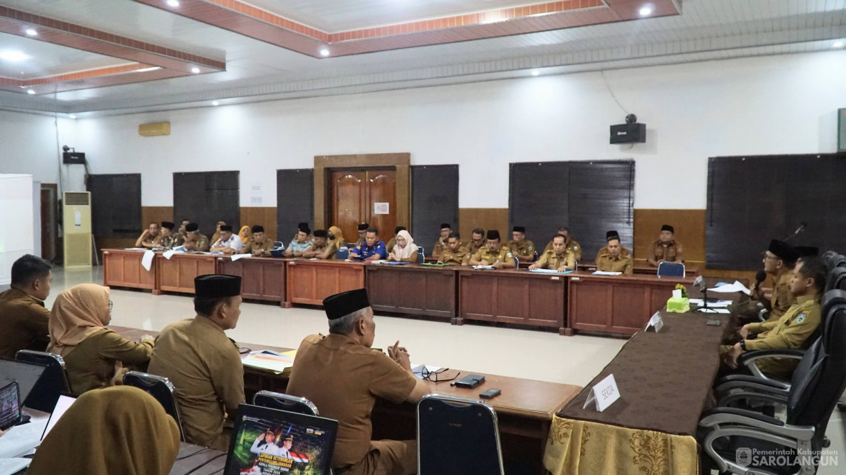 9 Maret 2026&nbsp;Paparan Laporan Keterangan Pertanggungjawaban Kepala Perangkat Daerah&nbsp; Tahun 2025 Kepada Bupati Sarolangun di Aula Bappeda Sarolangun