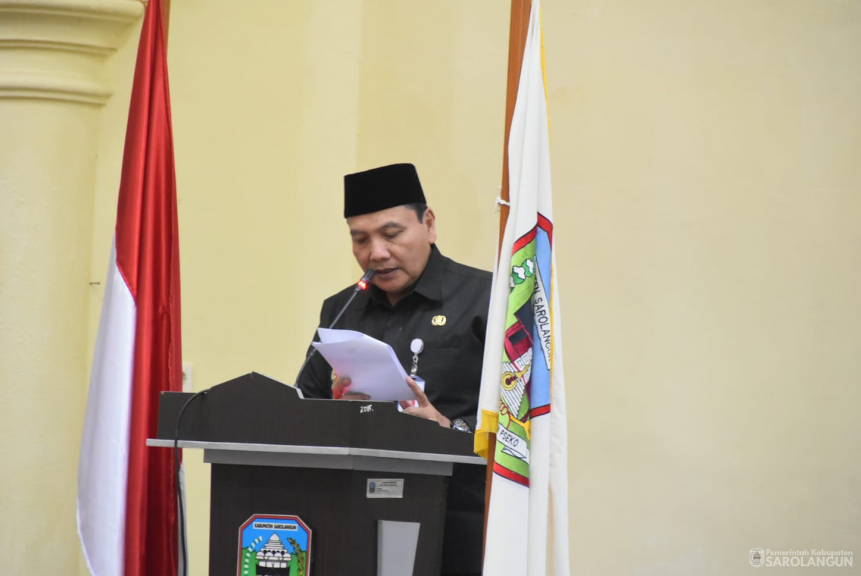 18 September 2023 - Penjabat Bupati Sarolangun Menghadiri Rapat Paripurna Tingkat 2 di Gedung DPRD Kabupaten Sarolangun