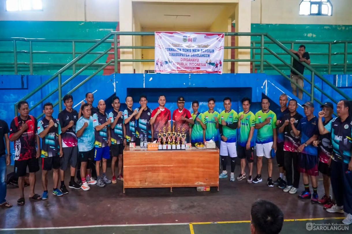 2 Agustus 2026 Pembukaan Turnamen Tenis Meja Tingkat Provinsi, Lubuk linggau, Musi Rawas, Rawas Ulu, Merangin dan Sarolangun di GOR KONI Sarolangun