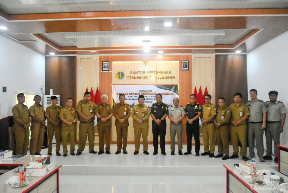 27 Agustus 20024 - Sidang Gugus Tugas Reforma Agraria Kabupaten Sarolangun Kegiatan Redistribusi Tanah T.A 2024 di Kantor BPN Sarolangun&nbsp;