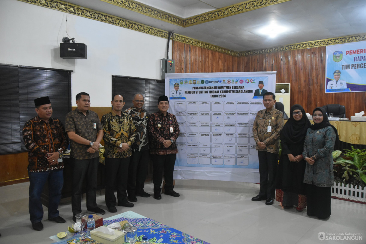 2 Mei 2024 - Rapat Koordinasi Rembuk Stunting Tim Percepatan Penurunan Stunting Kabupaten Sarolangun Di Aula Bappeda Sarolangun