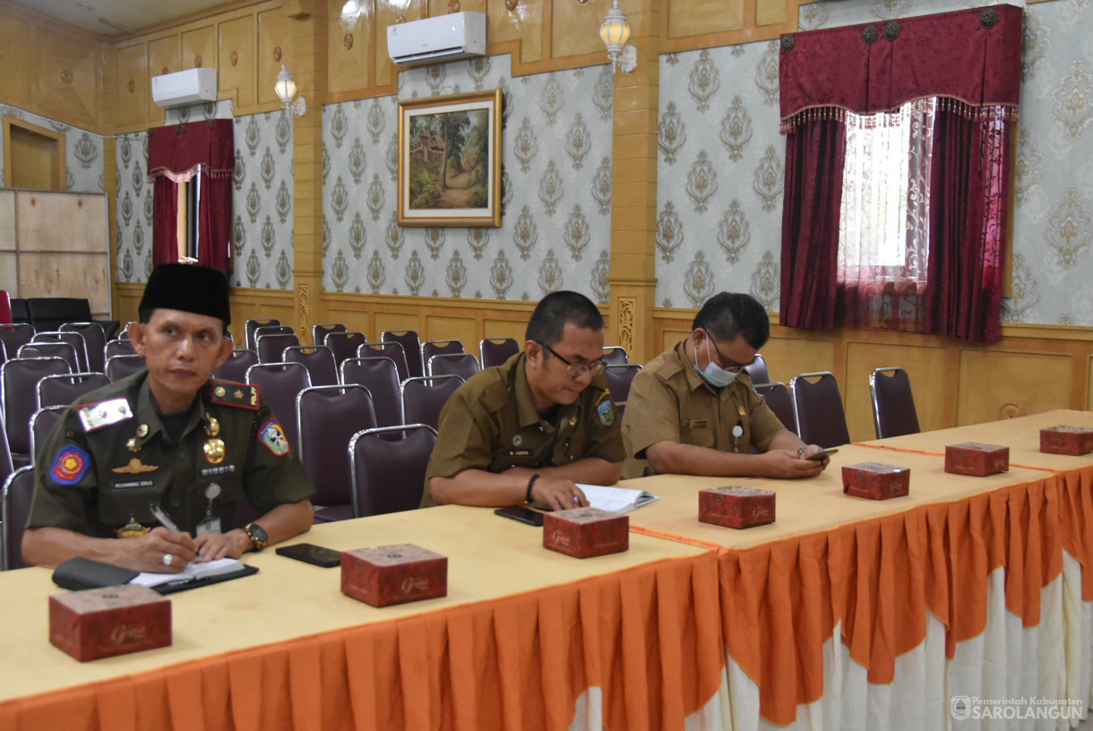 19 September 2023 - Penjabat Bupati Sarolangun Memimpin Rapat Persiapan Kenduri Swarnabhumi Festival Junjung Pusako di Ruang Aula Utama Kantor Bupati Sarolangun