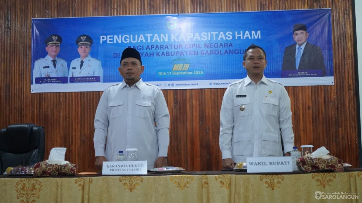 10 September 2025&nbsp; Kegiatan Penguatan HAM Bagi ASN Di aula Bappeda kabupaten Sarolangun