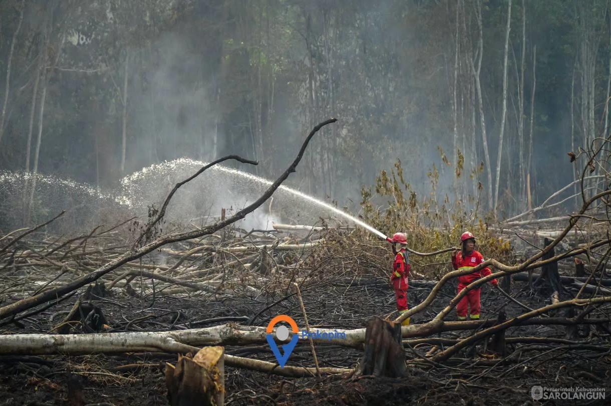 25 Agustus 2026 Peninjauan secara langsung Kebakaran Hutan dan Lahan di Desa Lubuk Kepayang Kecamatan Air Hitam