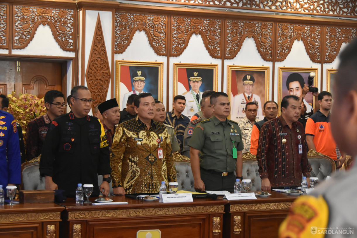 25 Januari 2024 - Rapat Koordinasi Penanganan Bencana Banjir Dan Longsor Provinsi Jambi Tahun 2024 Di Auditorium Rumah Dinas Gubernur Jambi