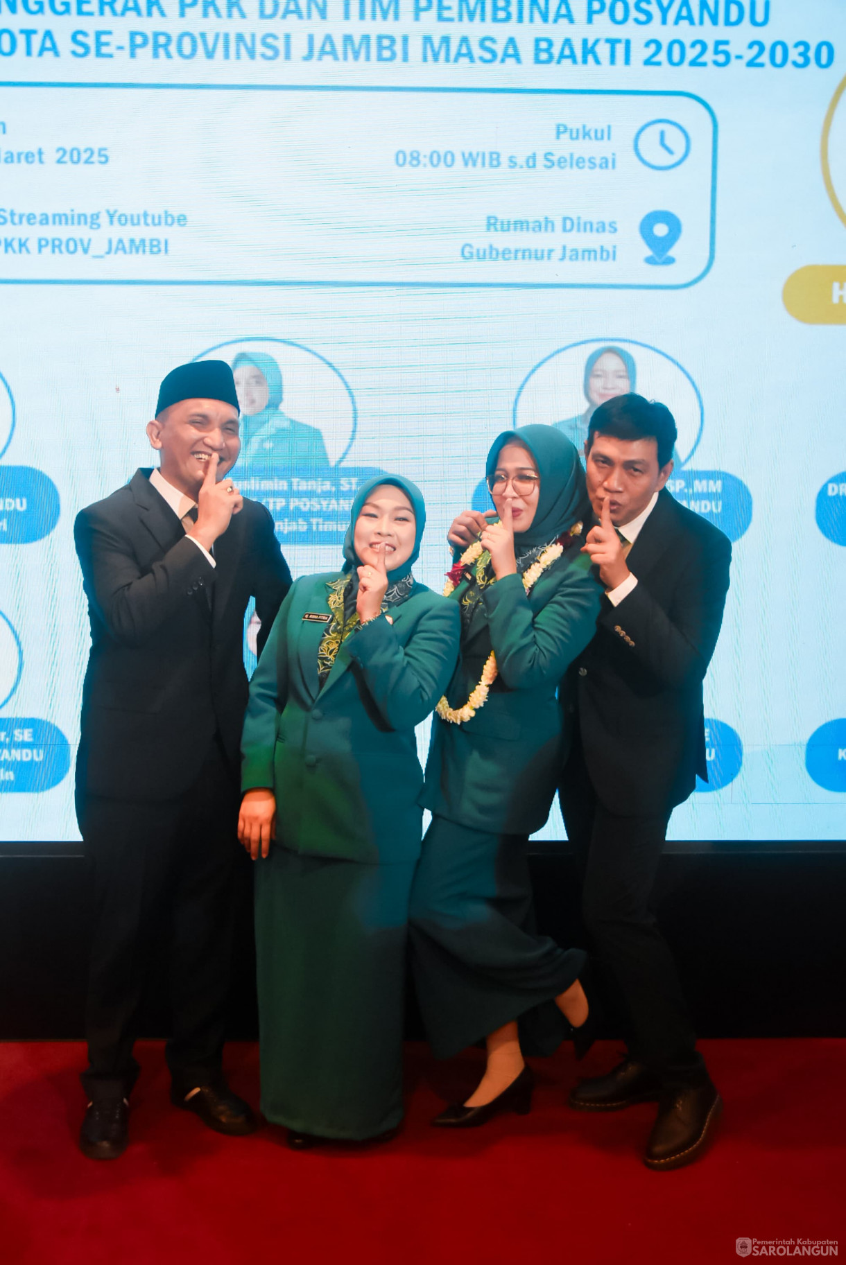 10 Maret 2025 - Pelantikan Ketua TP PKK, Bunda PAUD, Ketua Dekranasda Se Provinsi Jambi Bertempat di Auditorium Rumah Dinas Gubernur Jambi