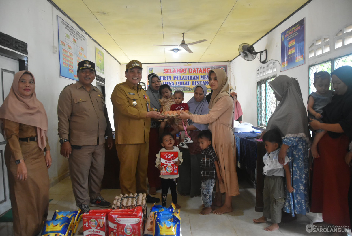 10 September 2024 - Penyerahan Bantuan Penanganan Stunting, Bertempat di Desa Pulau Lintang Kecamatan Bathin VIII