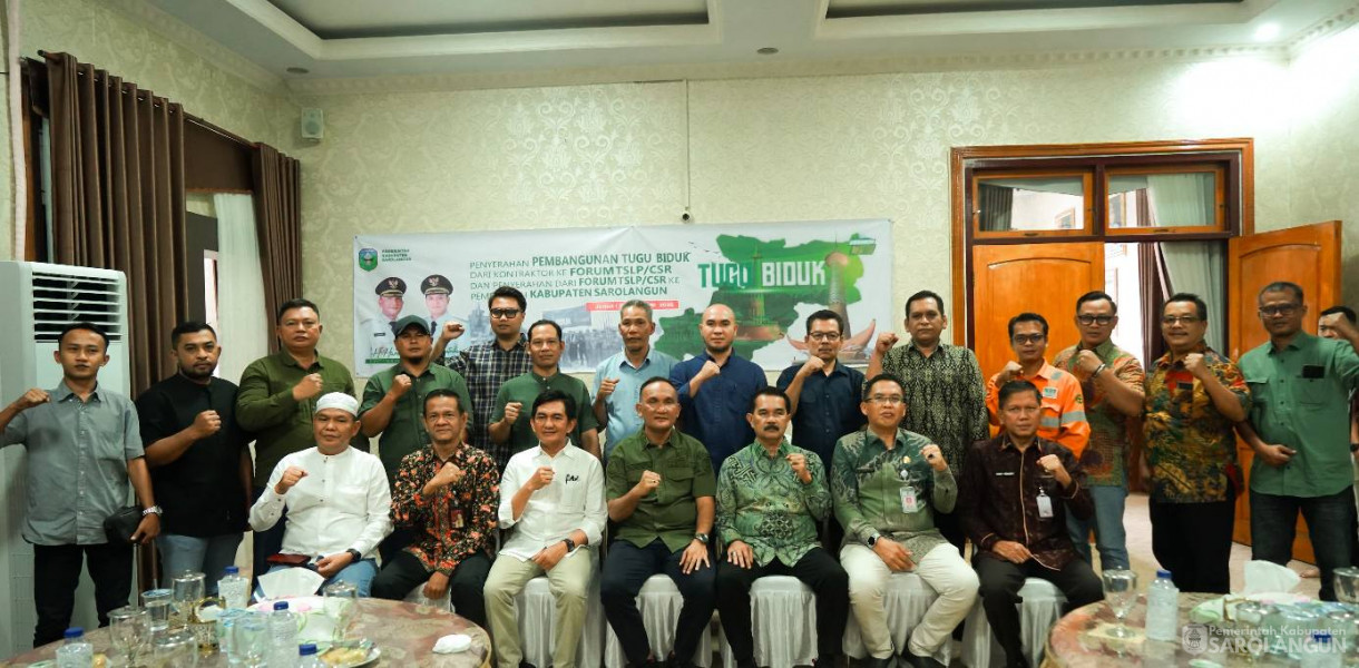 23 Januari 2026 Penyerahan Pembangunan Tugu Biduk dari Kontraktor ke Forum TSLP CSR dan Penyerahan dari Forum TSLP CSR ke Pemerintah Kabupaten Sarolangun