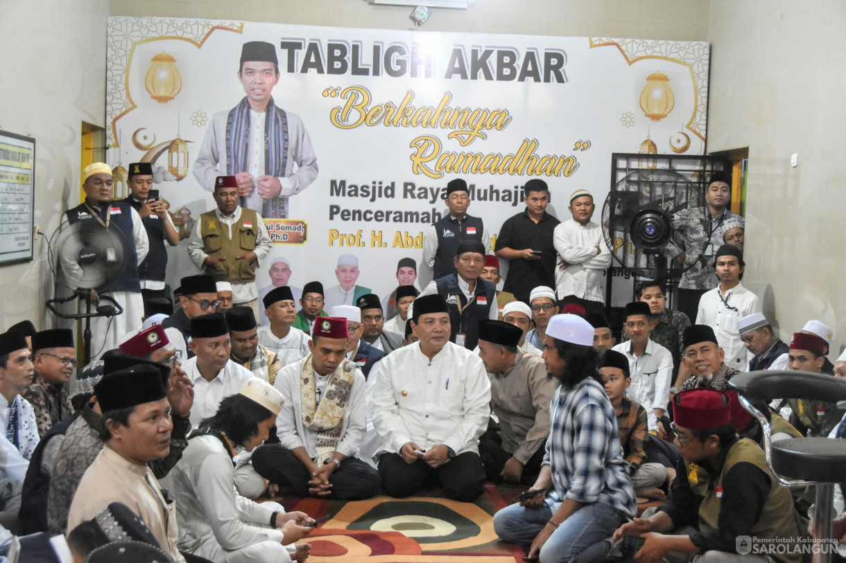 16 Maret 2024 - Tabligh Akbar Bersama Ustadz Abdul Somad Di Masjid Raya Muhajirin Desa Pasar Singkut Kecamatan Singkut