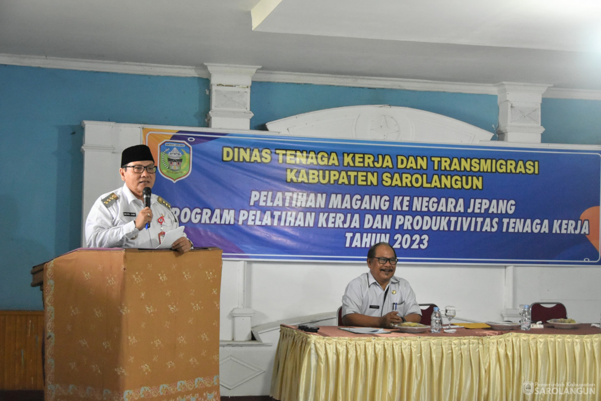 27 Desember 2023 - Penutupan Pelatihan Magang Ke Negara Jepang Program Latihan Kerja Dan Produktivitas Tenaga Kerjatahun 2023 Di Kantor Disnakertrans Sarolangun