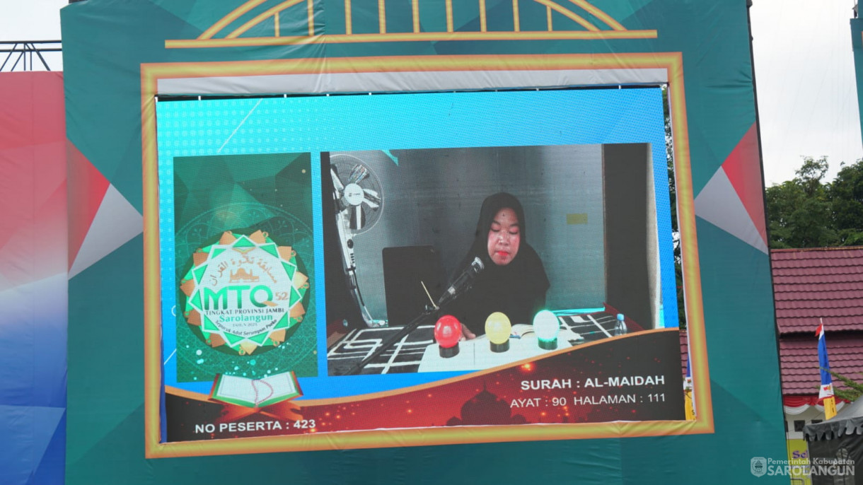 26 Agustus 2023 Hari Ketiga/Semi Final MTQ Ke 52 Tingkat Provinsi Jambi di Kabupaten Sarolangun