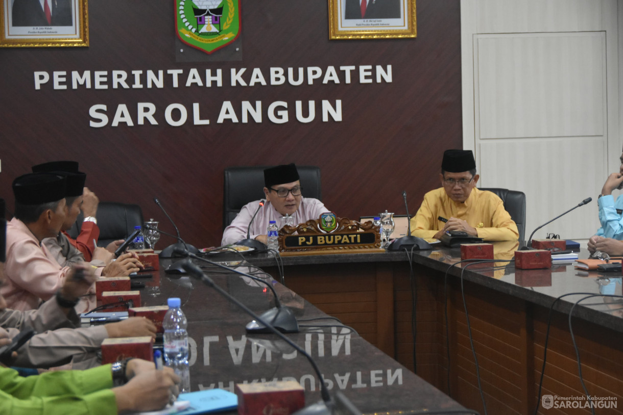 04 Juli 2024 - Rakor Evaluasi Dan Penyamaan Persepsi Dalam Rangka Penguatan SPI Tahun 2024 di 4 Provinsi, Bertempat di Ruang Pola Utama Kantor Bupati Sarolangun