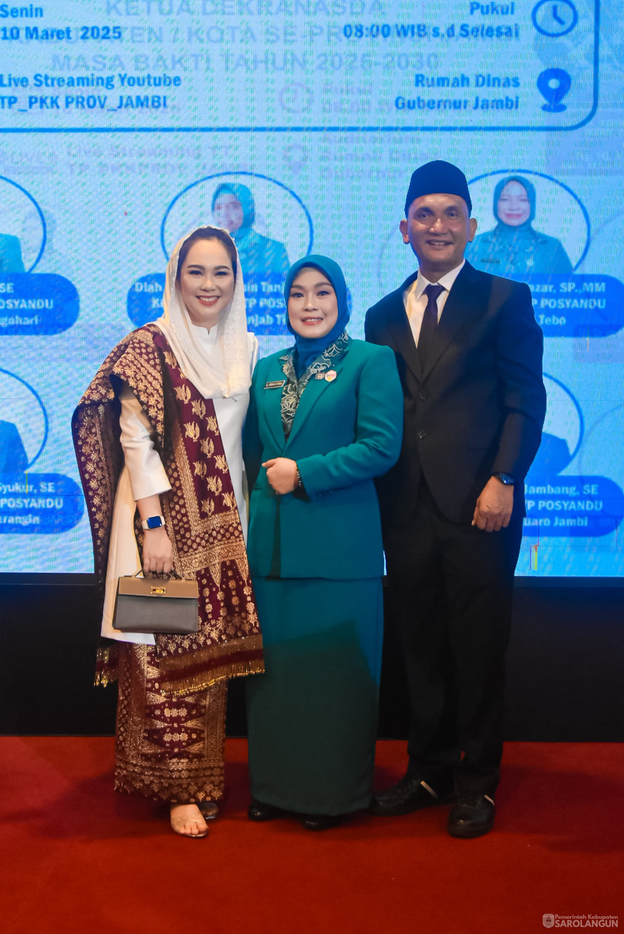10 Maret 2025 - Pelantikan Ketua TP PKK, Bunda PAUD, Ketua Dekranasda Se Provinsi Jambi Bertempat di Auditorium Rumah Dinas Gubernur Jambi