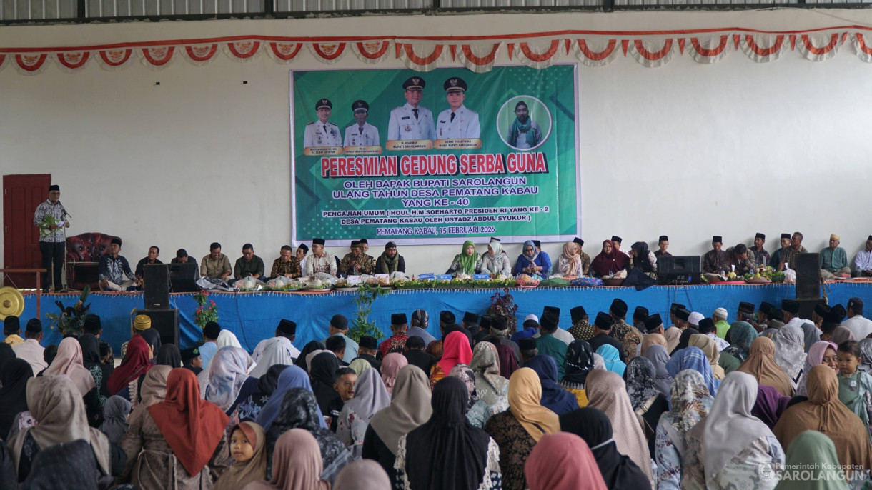 15 Februari 2026&nbsp;Peringatan Ulang Tahun Desa Pematang Kabau yg ke 40, sekaligus Peresmian Gedung Serba Guna Desa Pematang Kabau