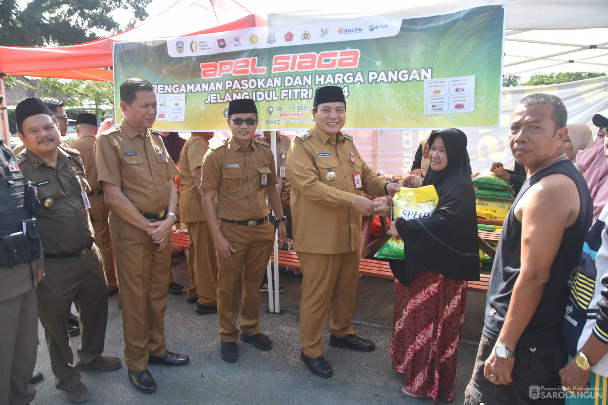 01 April 2024 - Apel Siaga Pengamanan Pasokan Dan Harga Pangan Jelang Idul Fitri 2024 Di Laman Basamo